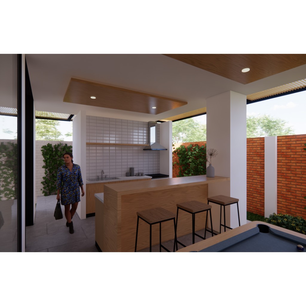 Barbacoa Casa Katrina. Vivienda Unifamiliar en Catamayo. José Luis Morocho Arq.
